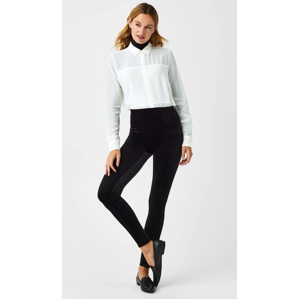 Black velvet Spanx Leggings  Size XL